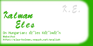 kalman eles business card